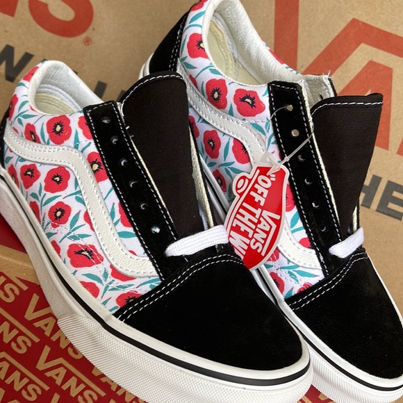Vans Old Skool Flowers Black/True White WMNS - Picture 7 of 16